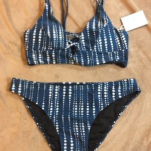 NWT Cupshe Dream Space Reversible Bikini Set
